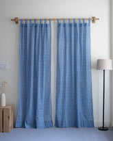 Premium Floral Block Print Cafe Curtains Online in India