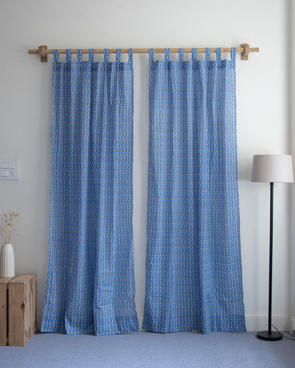 Premium Floral Block Print Cafe Curtains Online in India