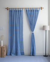 Premium Floral Block Print Cafe Curtains Online in India