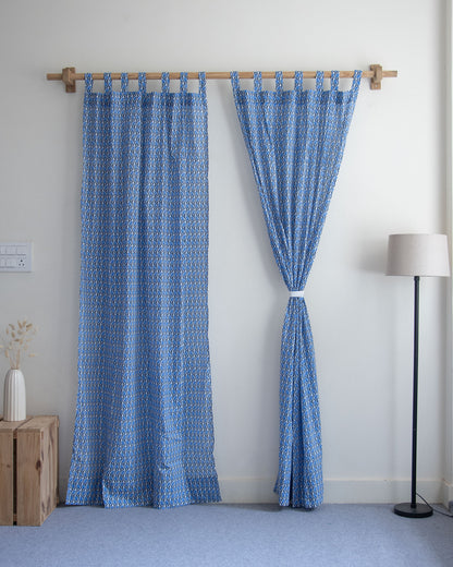 Premium Floral Block Print Cafe Curtains Online in India