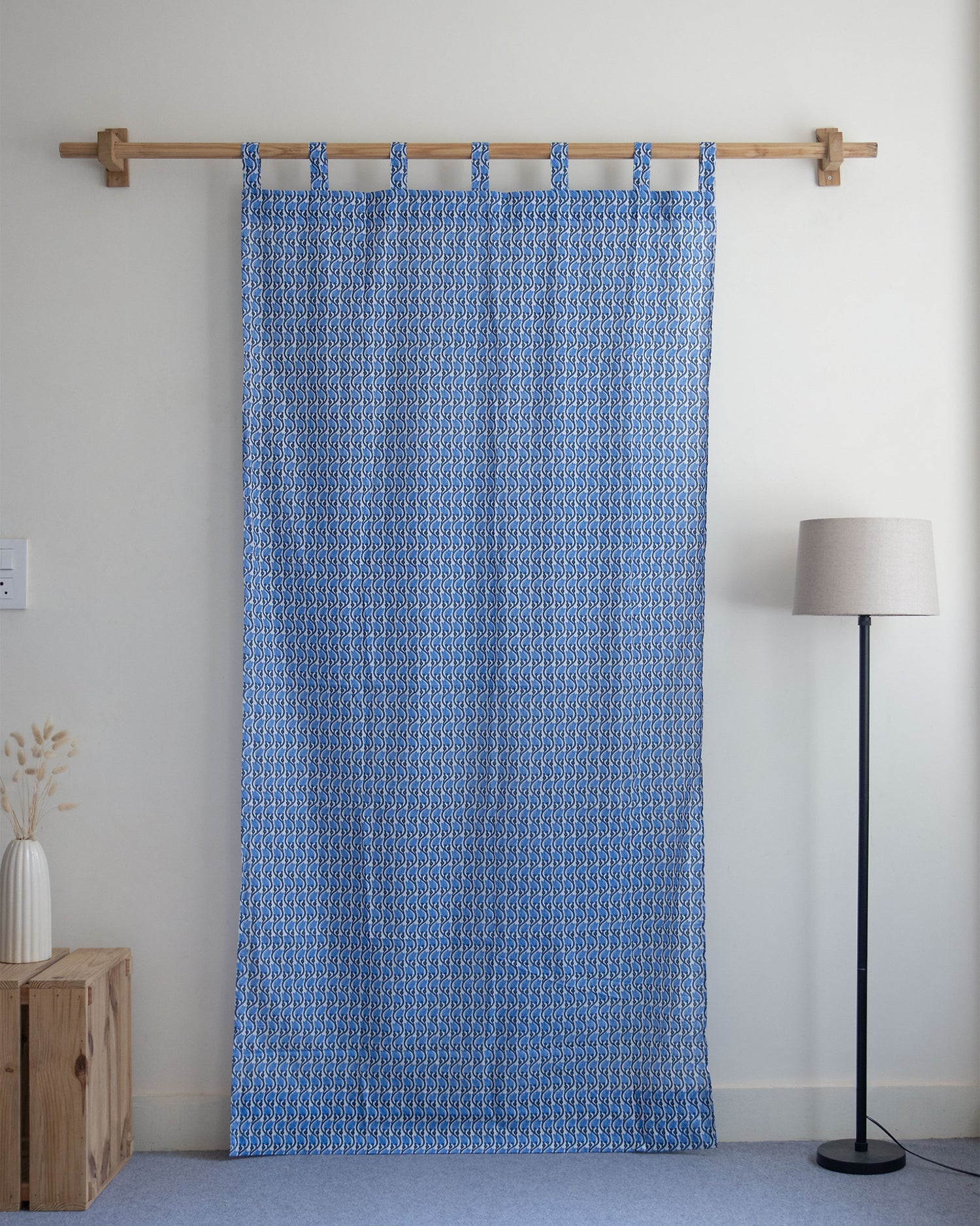 Premium Floral Block Print Cafe Curtains Online in India