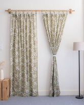 Premium Floral Block Printed Drapes for Living Room Online