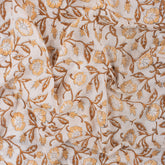 Premium Floral Hand Block Printed Cotton Fabric