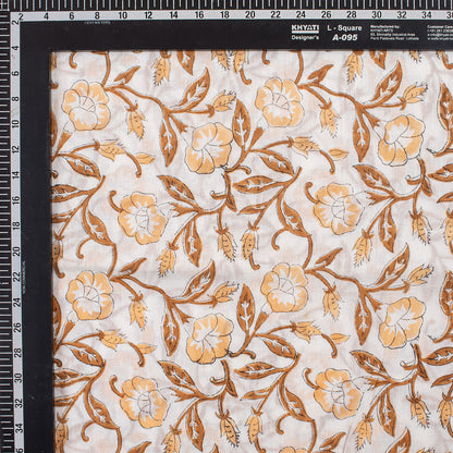 Premium Floral Hand Block Printed Cotton Fabric