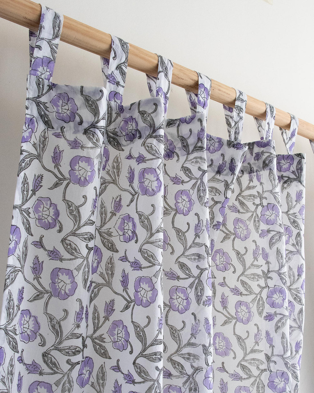 Premium Floral Indian Block Printed Cotton Cutains Set Online