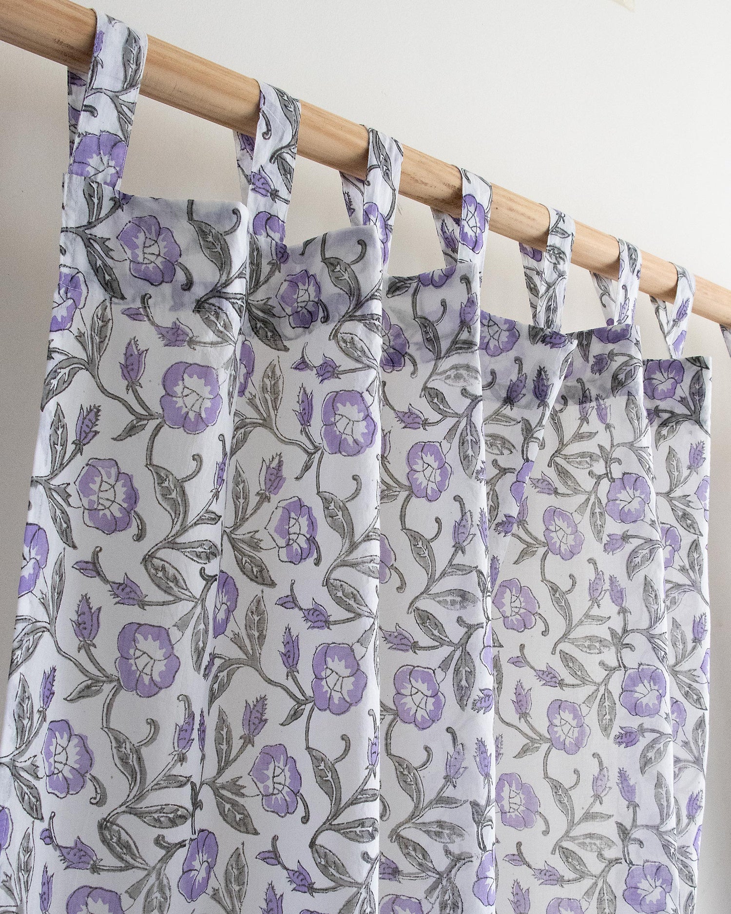 Premium Floral Indian Block Printed Cotton Cutains Set Online