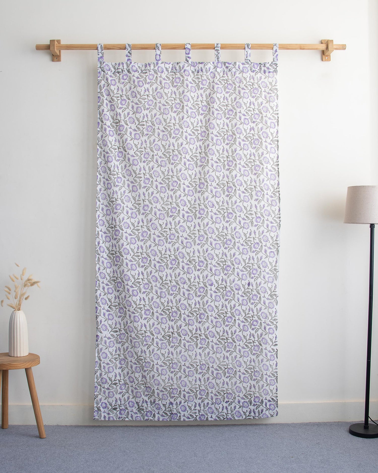 Premium Floral Indian Block Printed Cotton Cutains Set Online