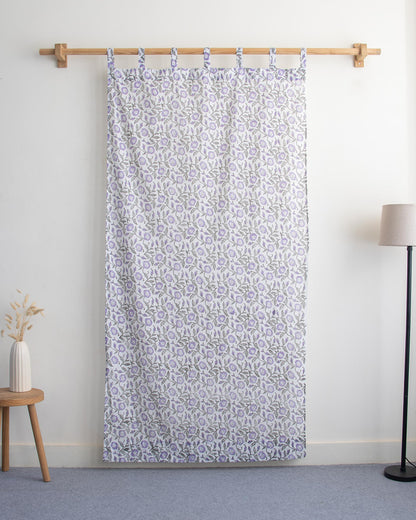 Premium Floral Indian Block Printed Cotton Cutains Set Online