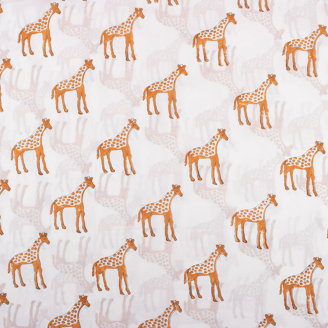 Premium Giraffe Block Print Fabric