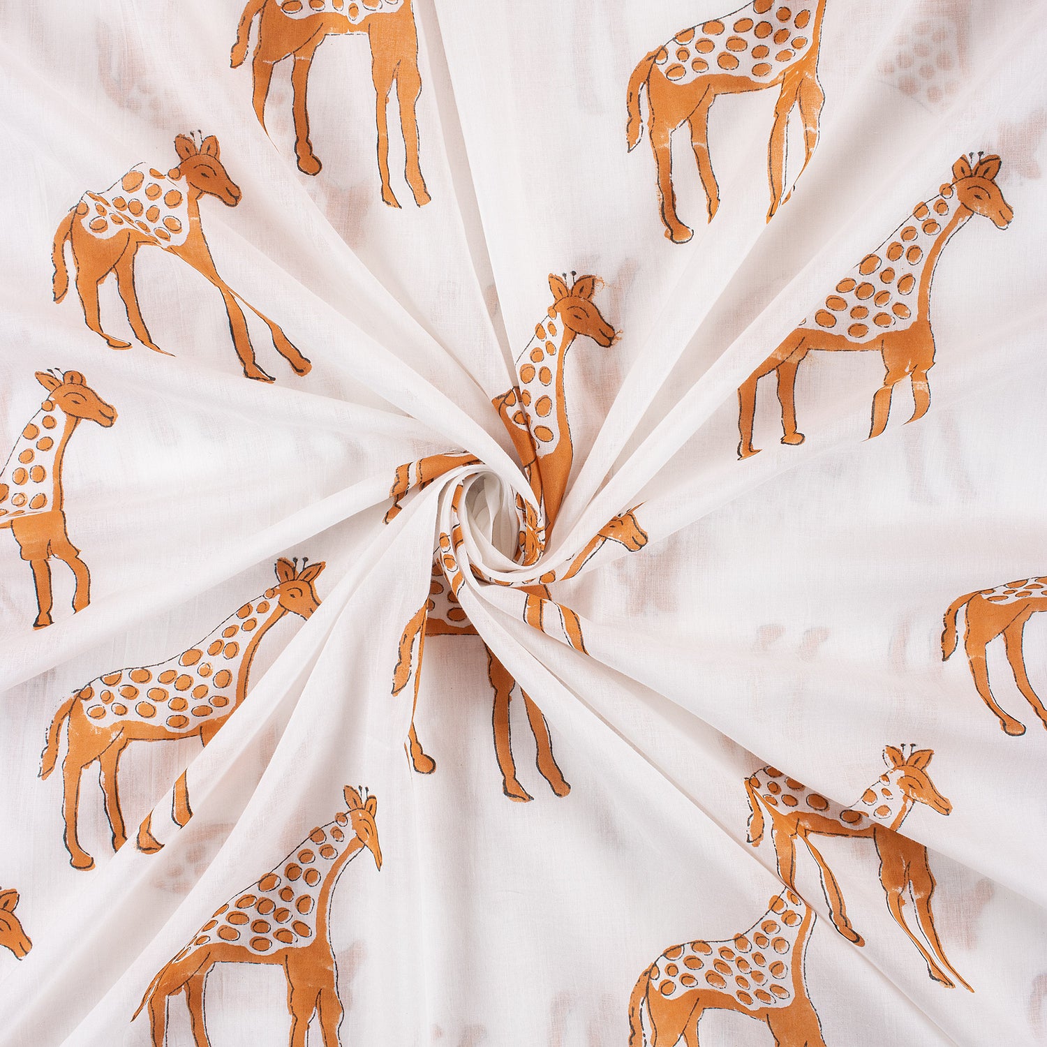 Premium Giraffe Block Print Fabric