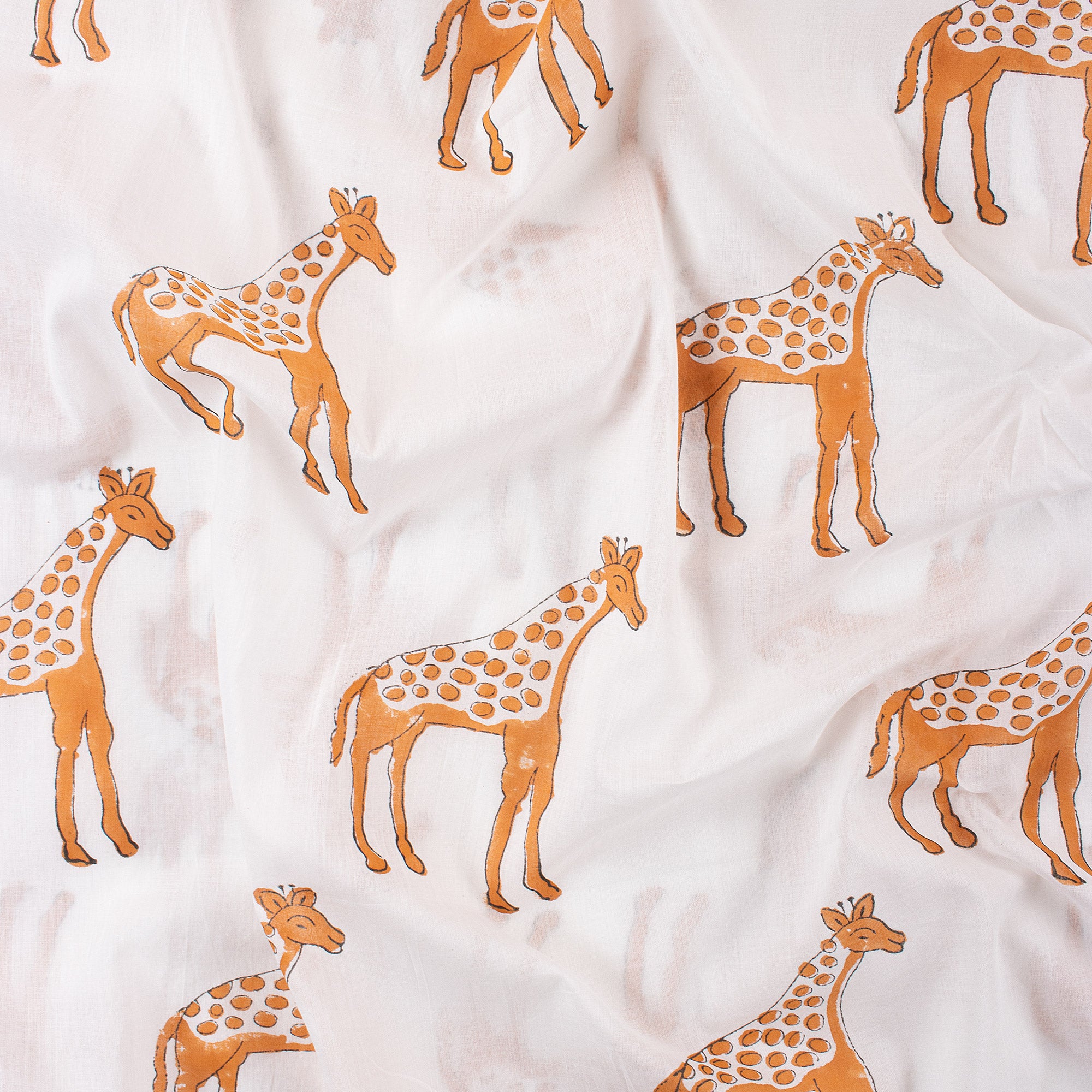 Premium Giraffe Block Print Fabric