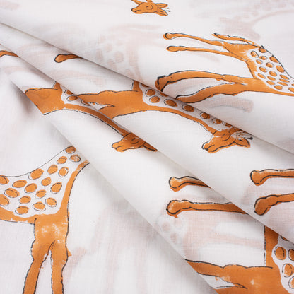 Premium Giraffe Block Print Fabric