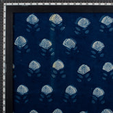Premium Indigo Blue Hand Block Print Cotton Yard Fabric
