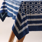 Premium Indigo Hand Block Printed Dining Table Cloth