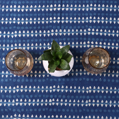 Premium Indigo Printed Cotton Tablecloth