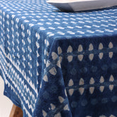 Premium Indigo Printed Cotton Tablecloth