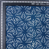 Premium Leaf Indigo Print Cotton Fabric Yard