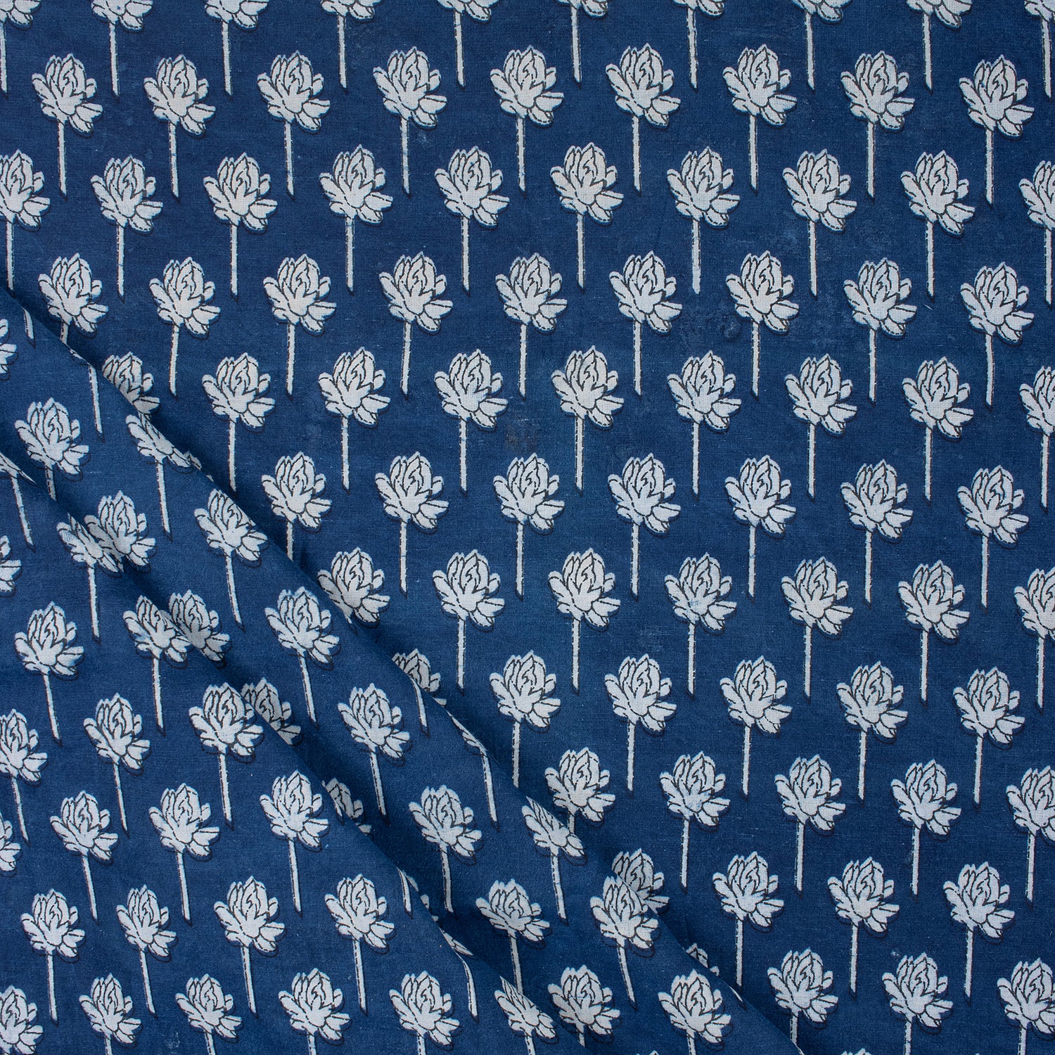 Premium Natural Dyed Booti Floral Organic Cotton Fabric