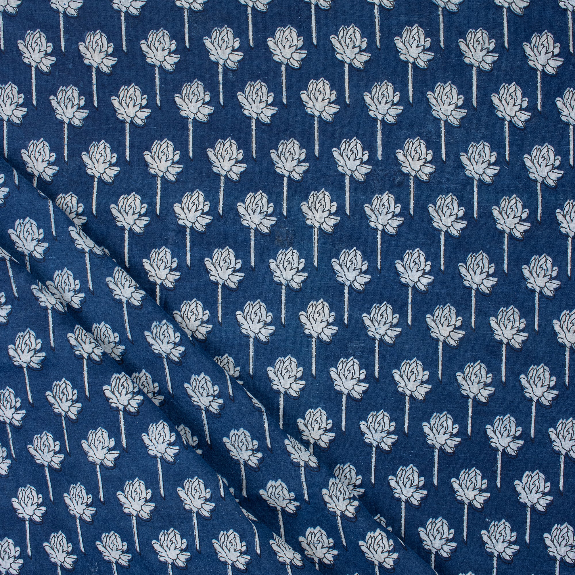Premium Natural Dyed Booti Floral Organic Cotton Fabric