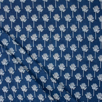 Premium Natural Dyed Booti Floral Organic Cotton Fabric