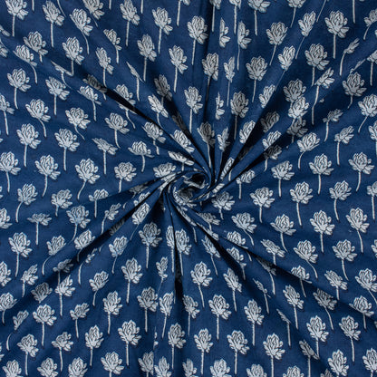 Premium Natural Dyed Booti Floral Organic Cotton Fabric