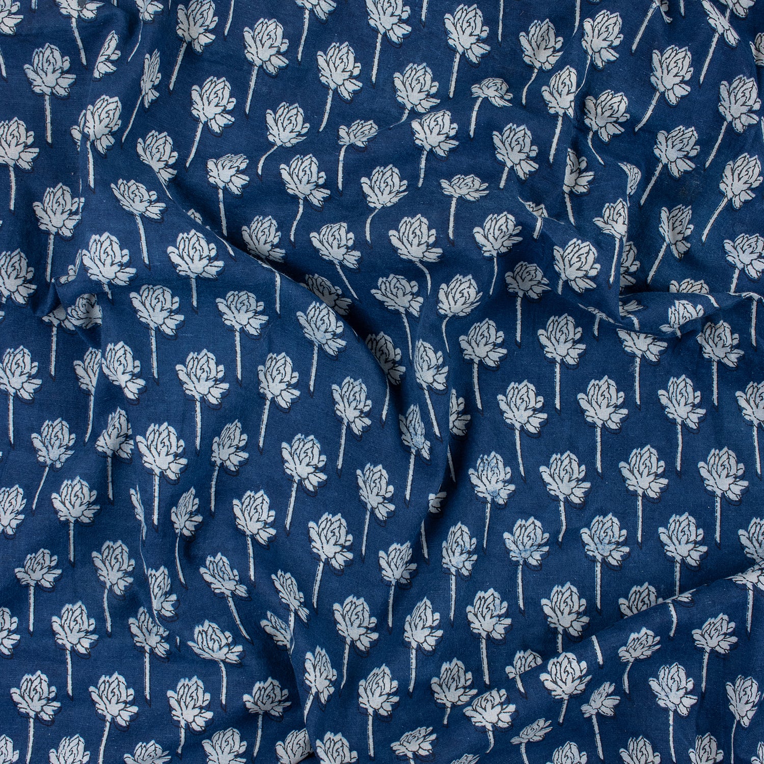 Premium Natural Dyed Booti Floral Organic Cotton Fabric
