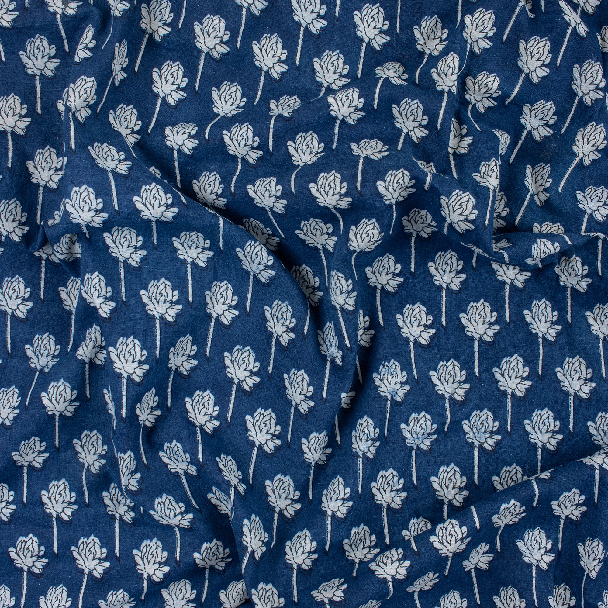 Premium Natural Dyed Booti Floral Organic Cotton Fabric