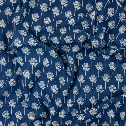 Premium Natural Dyed Booti Floral Organic Cotton Fabric