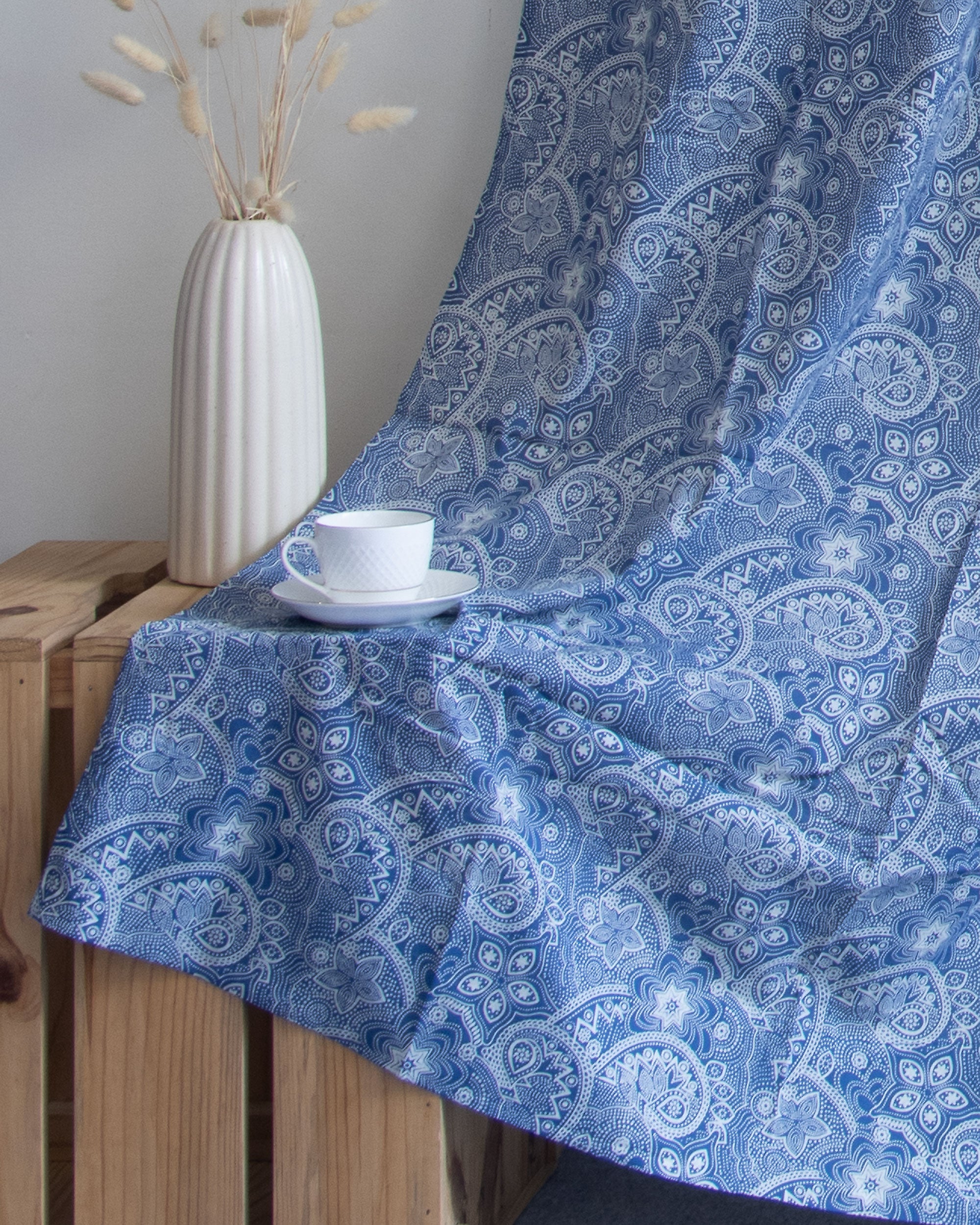 Premium Organic Cotton Block Printed Curtains In India