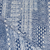 Premium Patchwork Floral Print Indigo Dye Cotton Fabric