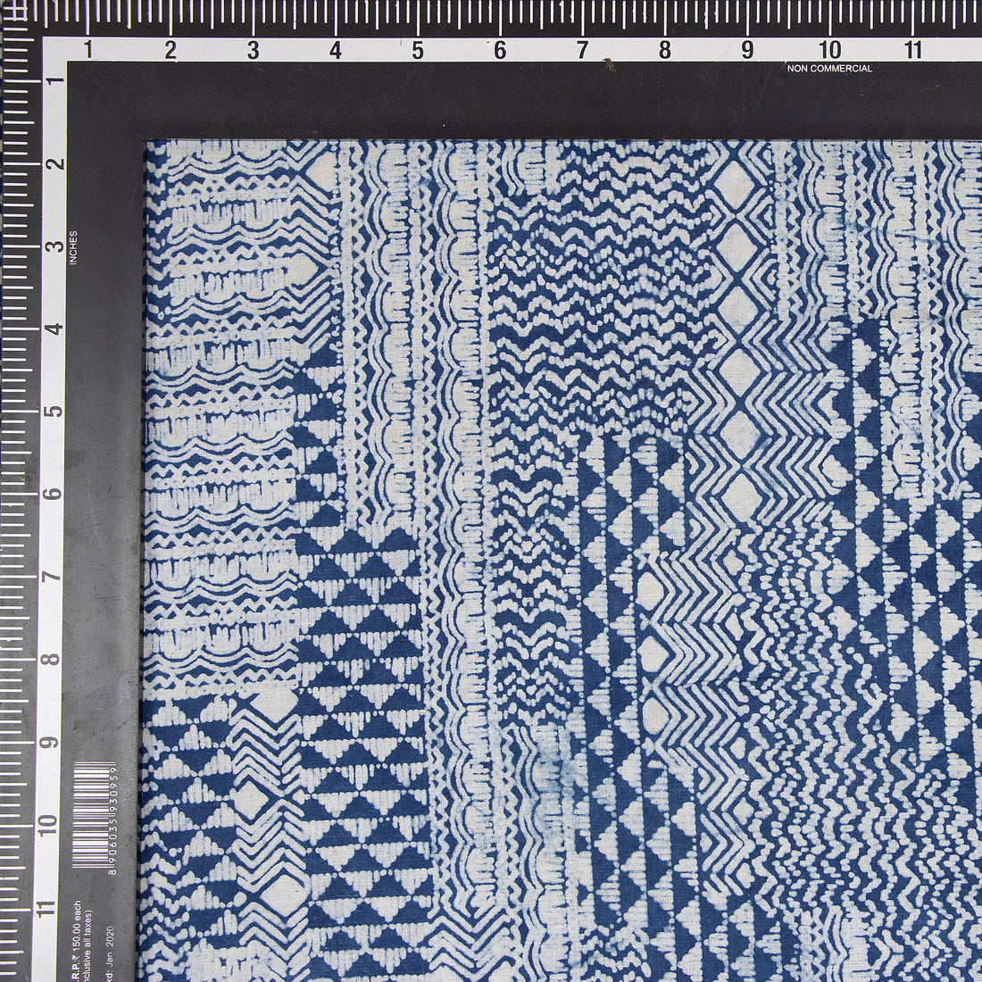 Premium Patchwork Floral Print Indigo Dye Cotton Fabric