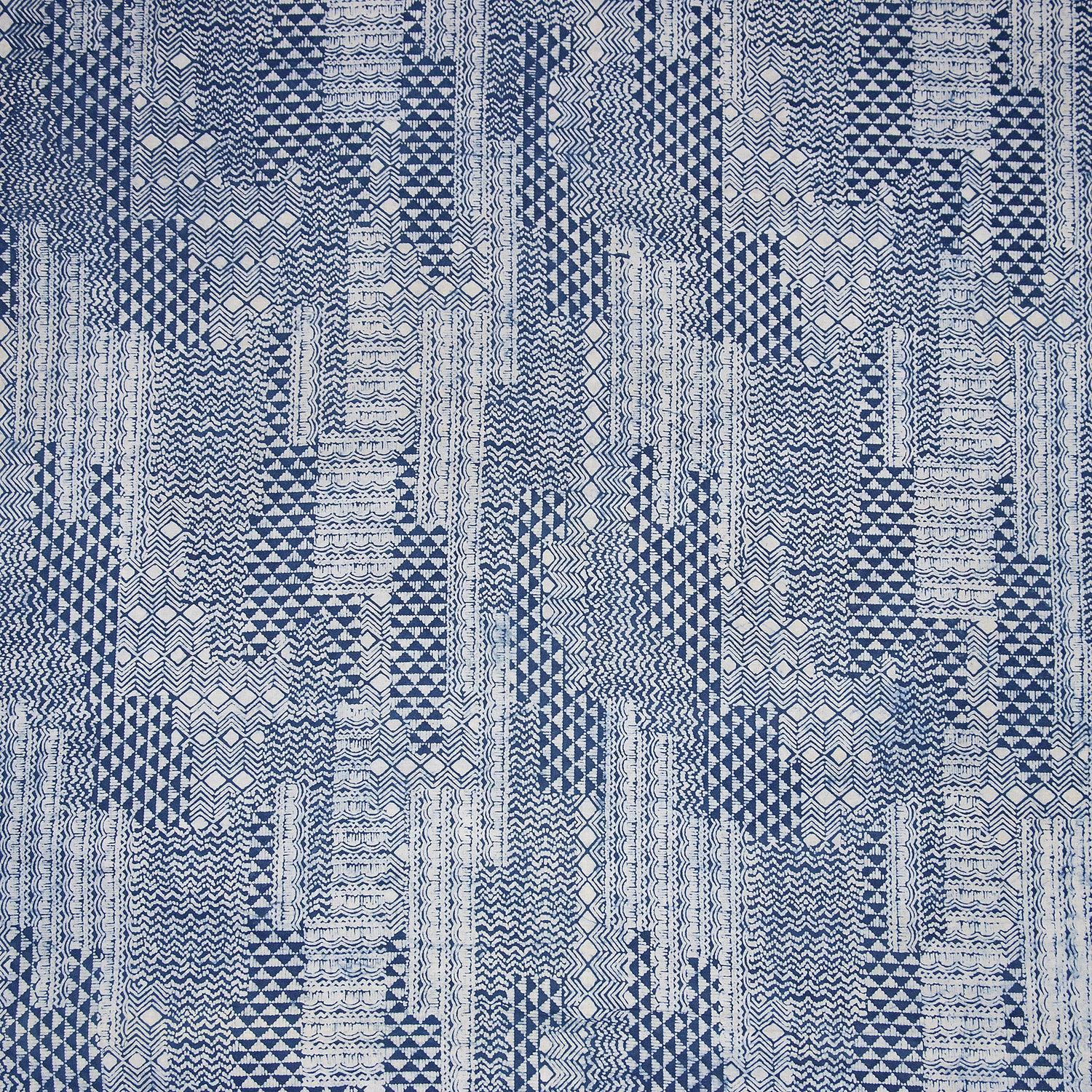 Premium Patchwork Floral Print Indigo Dye Cotton Fabric