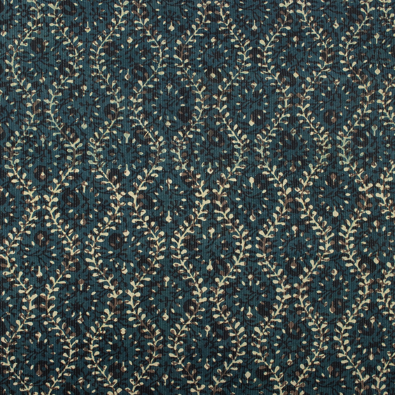 Premium Printed Pure Cotton Dabu Kantha Fabric