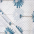 Premium Quality Blue Palm Block Printed Indian Cotton Fabric