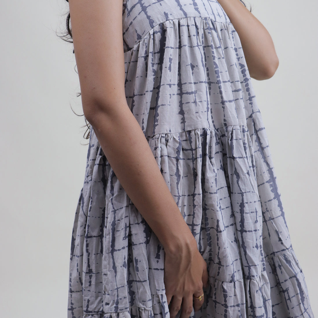 Premium Quality Natural Tie Dye Cotton Midi Dress
