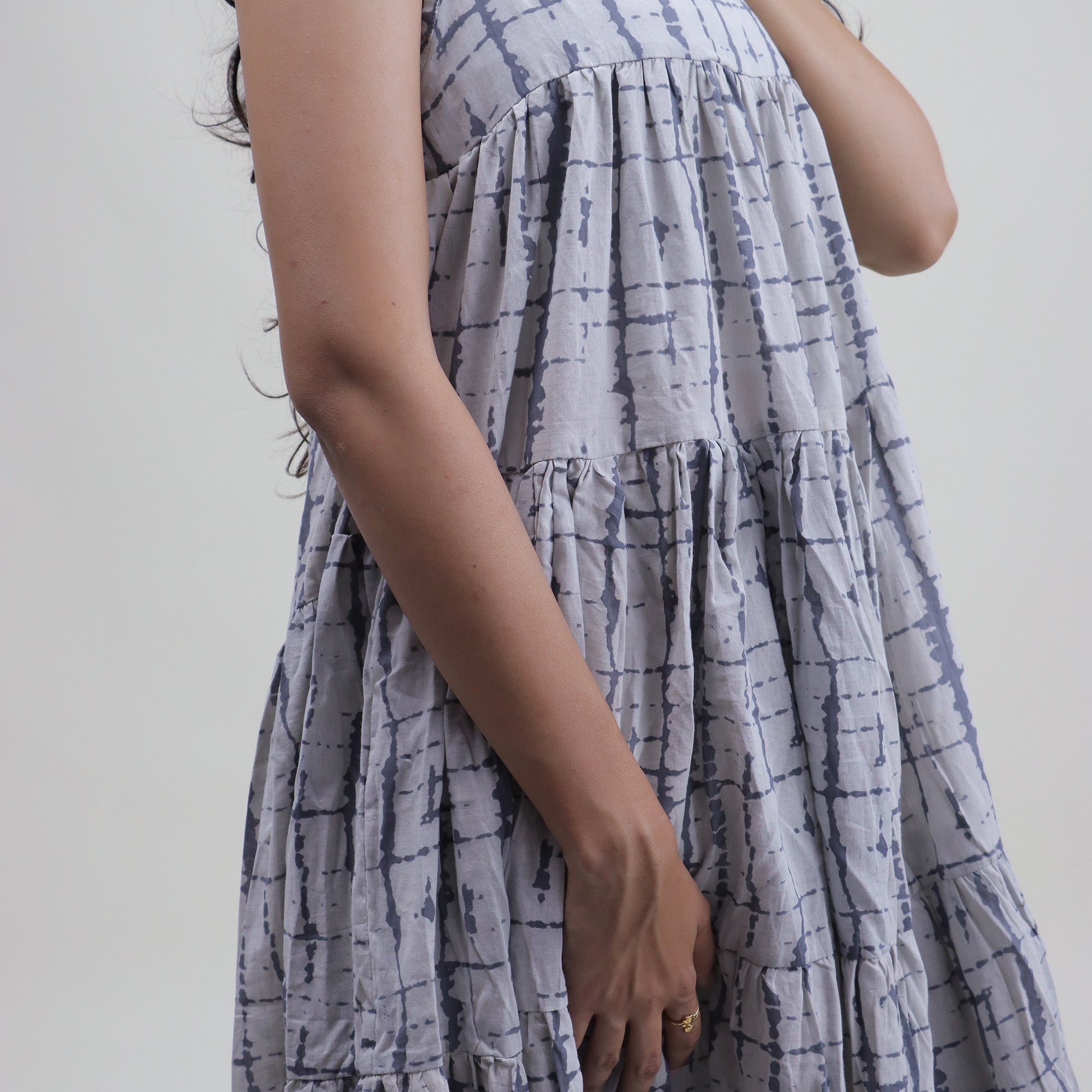 Premium Quality Natural Tie Dye Cotton Midi Dress