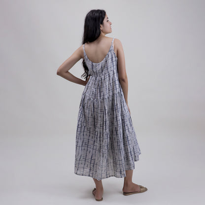 Premium Quality Natural Tie Dye Cotton Midi Dress