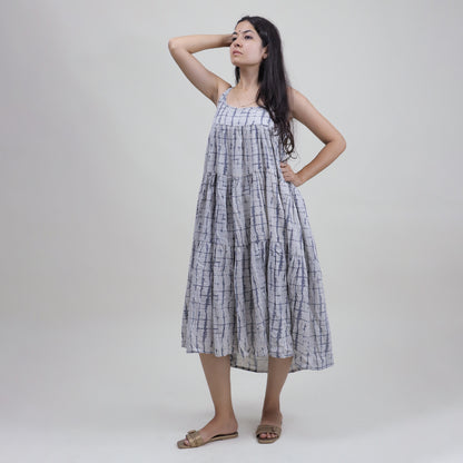 Premium Quality Natural Tie Dye Cotton Midi Dress