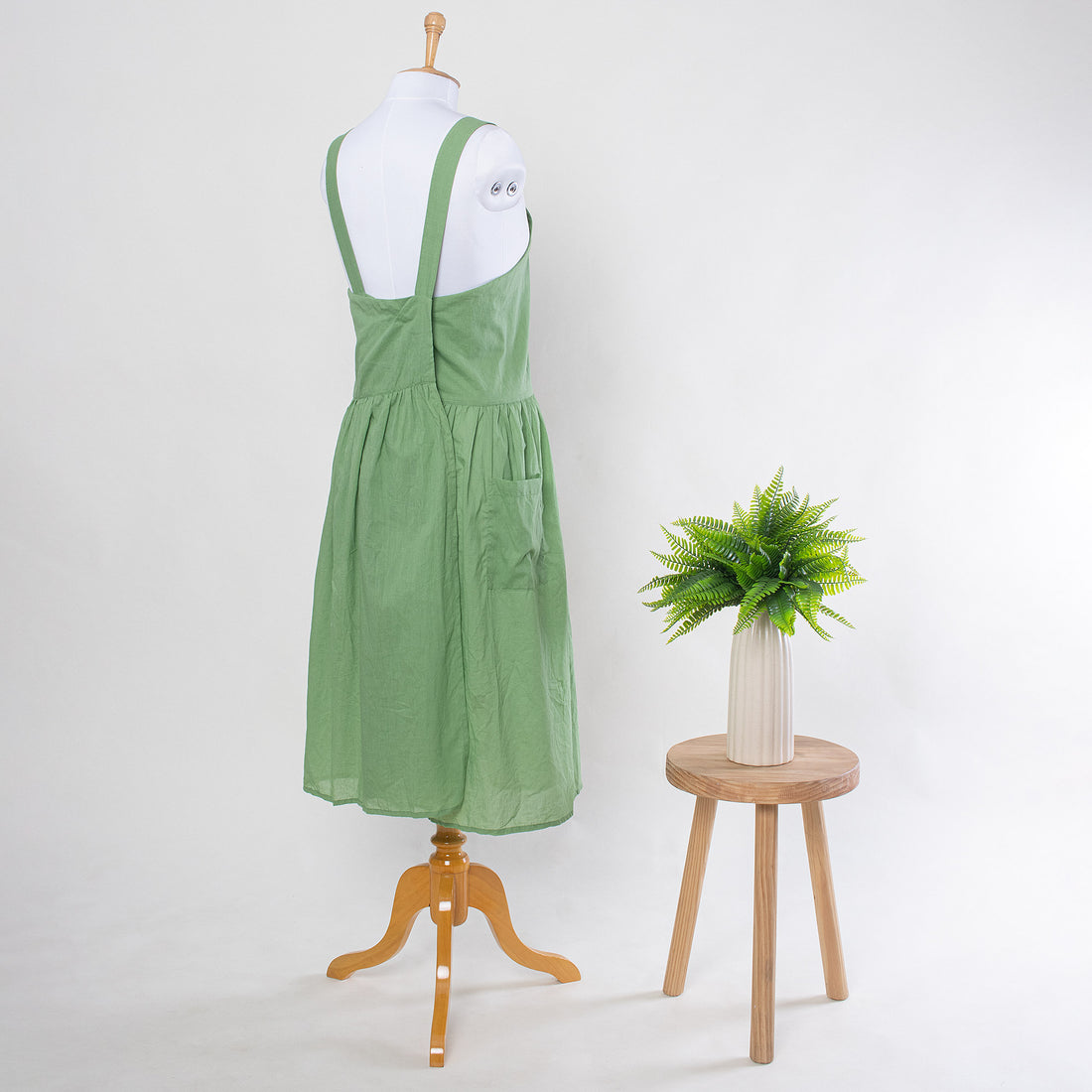 Premium Quality Solid Cotton Stylist Apron Dress