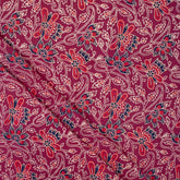 Premium Red Floral Hand Block Ajrakh Print Fabric