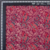 Premium Red Floral Hand Block Ajrakh Print Fabric