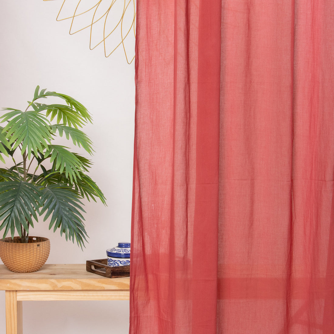 Premium Rosy Pink 100% Cotton Curtains