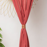 Premium Rosy Pink 100% Cotton Curtains