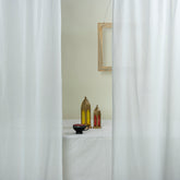 Premium Solid White Cotton Curtains For Living Room