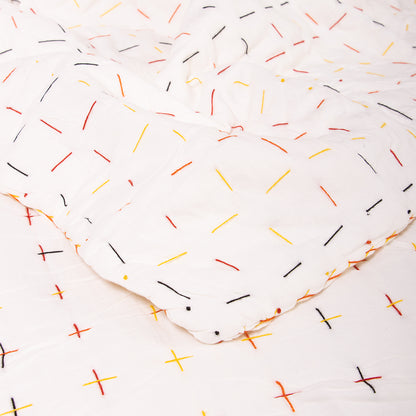 Premium Stitched Organic Cotton Kantha Quilt Blanket