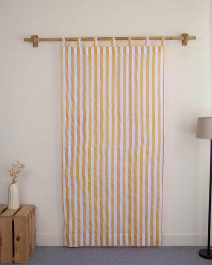 Premium Striped Block Print Decorative Curtains