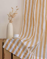 Premium Striped Block Print Decorative Curtains
