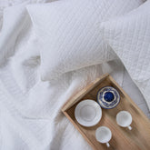 Premium White Cotton Machine Quitls with Pillow Cover