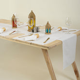 Premium White Indian Cotton Table Runner