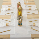 Premium White Indian Cotton Table Runner
